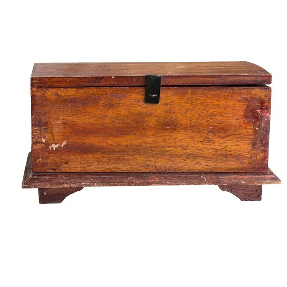 Other - Vintage Wooden Storage Chest Lid & Metal Latch
